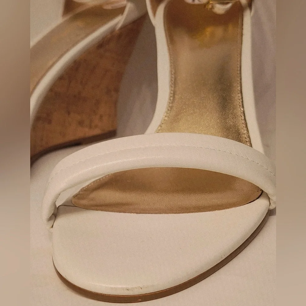 Lilly Pulitzer Jenna Wedge Sandals Women’s White Size 10